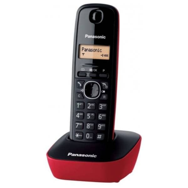 PANASONIC KX-TG1611FXR crno-crveni bežični fiksni telefon 0