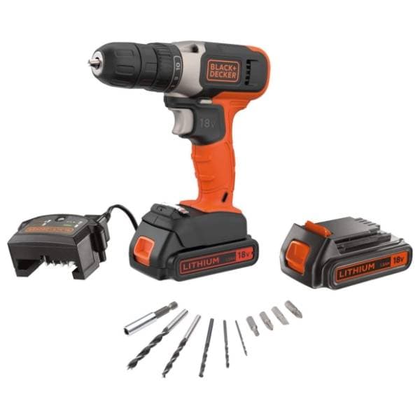 Black & Decker BCD001KBA10 aku vibraciona bušilica + set burgija 0
