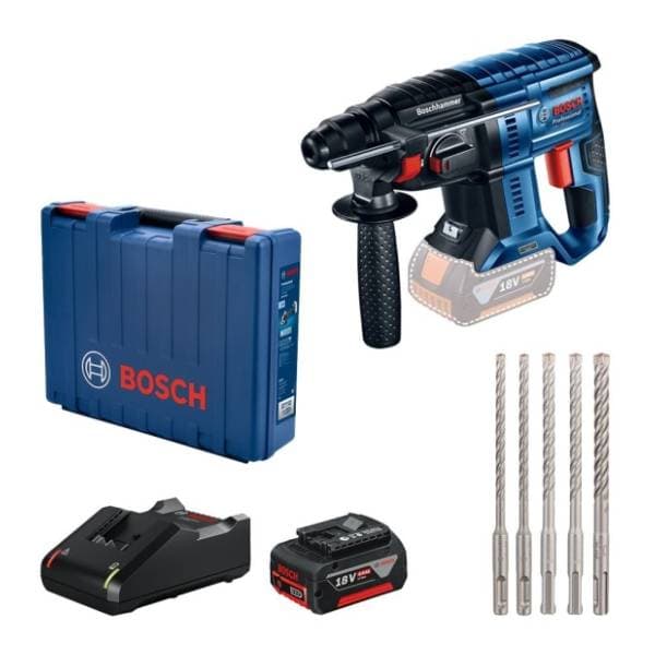BOSCH GBH 180-LI 18V; 1x4,0 Ah + 5-delni set SDS plus 5x burgija 0