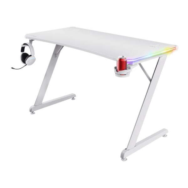 TRUST GXT709W Luminus beli gejmerski sto 2