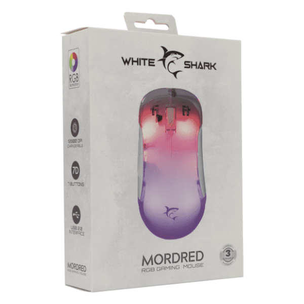 WHITE SHARK miš Mordred WS GM 5017 beli 5