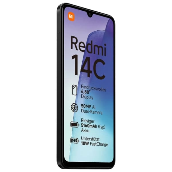 XIAOMI Redmi 14C 8/256GB Midnight Black (MZB0HQ6EU) 14