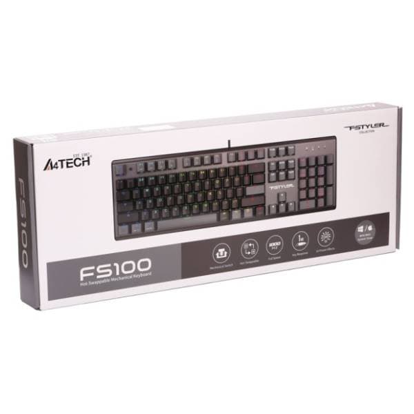 A4 TECH tastatura FS100 FSTYLER USB Neon 3