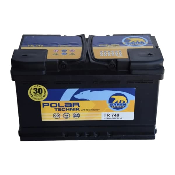 BAREN akumulator 12V 80Ah 740A desno+ 0