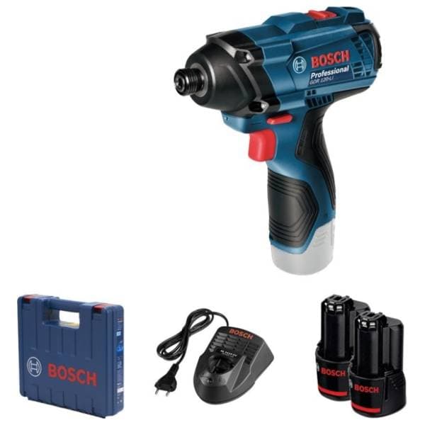 BOSCH GDR 120-LI; 2x2,0Ah 12V u koferu aku udarni odvrtač 0