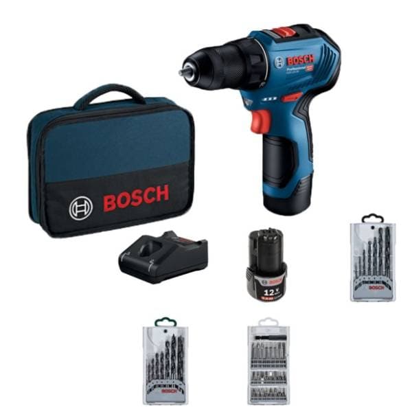 BOSCH GSR 12V-30 aku bušilica + 39-delni set pribora 0