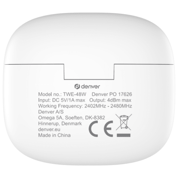 DENVER slušalice TWE-48 bele 5