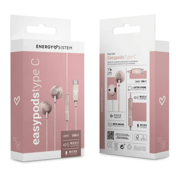 ENERGY SISTEM slušalice EasyPods Rose Gold (M45928) 6
