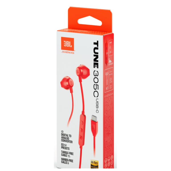 JBL slušalice Tune 305C Red 5