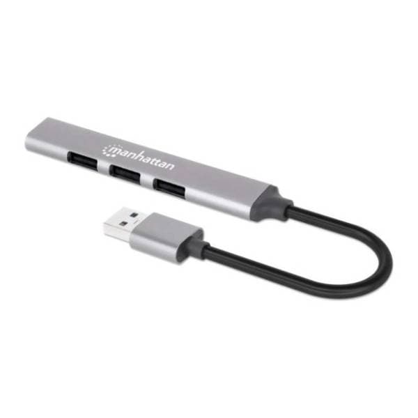 MANHATTAN USB Hub 4-in-1 (168427) sivi 1