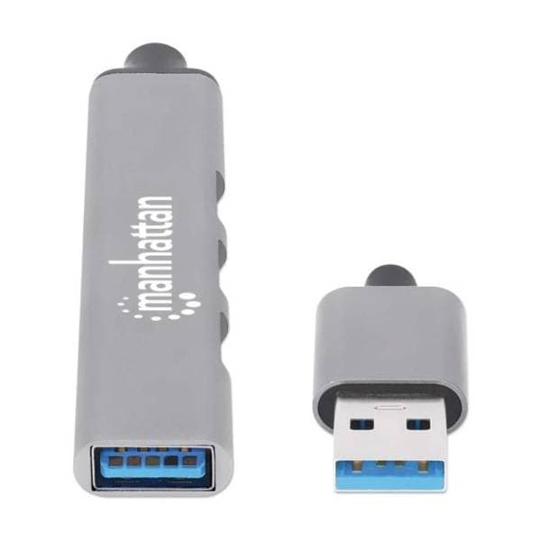MANHATTAN USB Hub 4-in-1 (168427) sivi 4