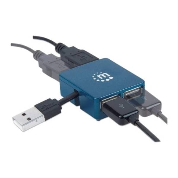 MANHATTAN USB Hub 4-in-1 USB 2.0 (160605) plavi 1