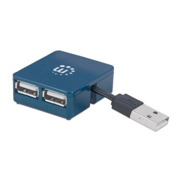 MANHATTAN USB Hub 4-in-1 USB 2.0 (160605) plavi 0