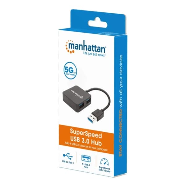MANHATTAN USB Hub 4-in-1 USB 3.2 (162296) 5