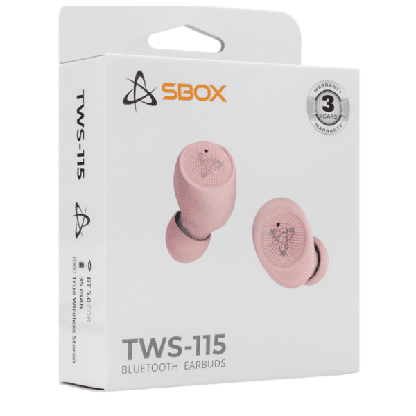 S BOX slušalice EB-TWS115 roze 4