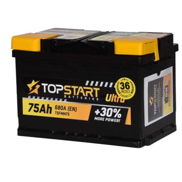 TOP START akumulator 12V 75Ah 680A desno+ 0