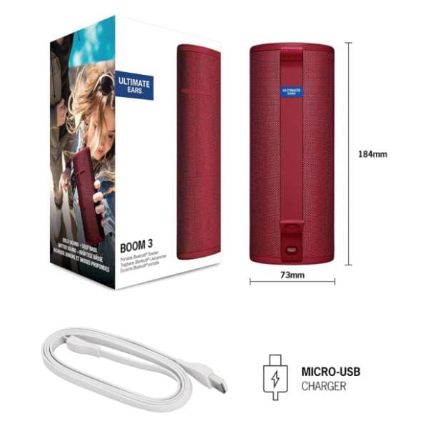 ULTIMATE EARS bluetooth zvučnik Boom 3 Sunset crveni 4