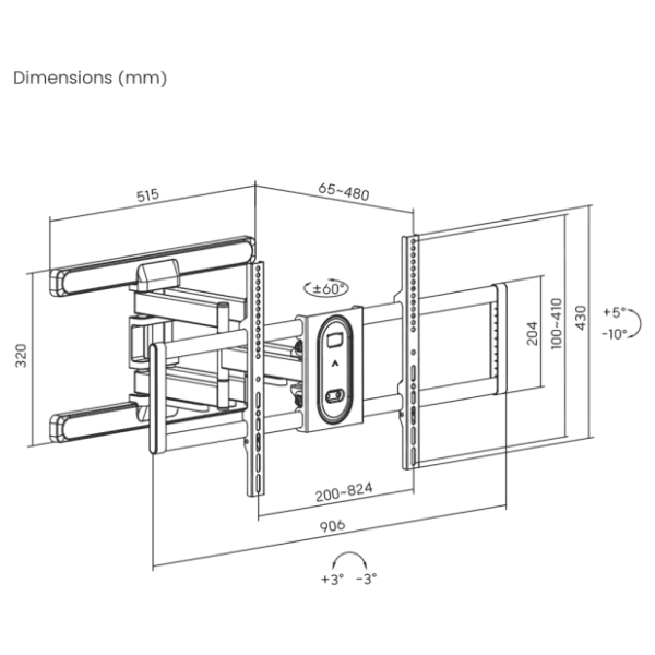 Zidni nosač za TV S BOX PLB-8148 4