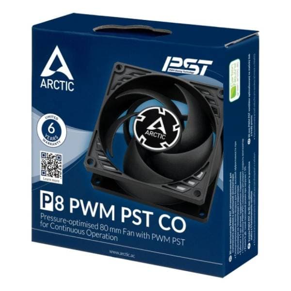ARCTIC P8 PWM PST CO Black ventilator za PC (ACFAN00151A) 3