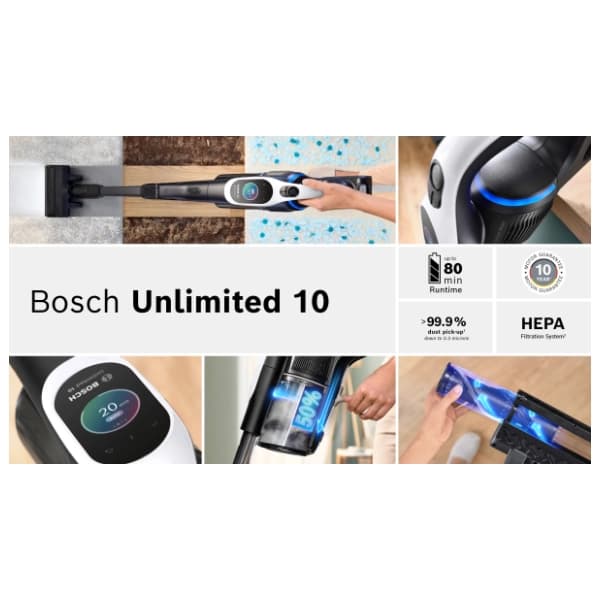 BOSCH štapni usisivač BCS1041WAC Unlimited 10 15