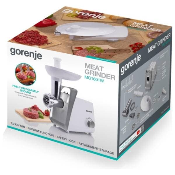 GORENJE mašina za mlevenje mesa MG1601W 12