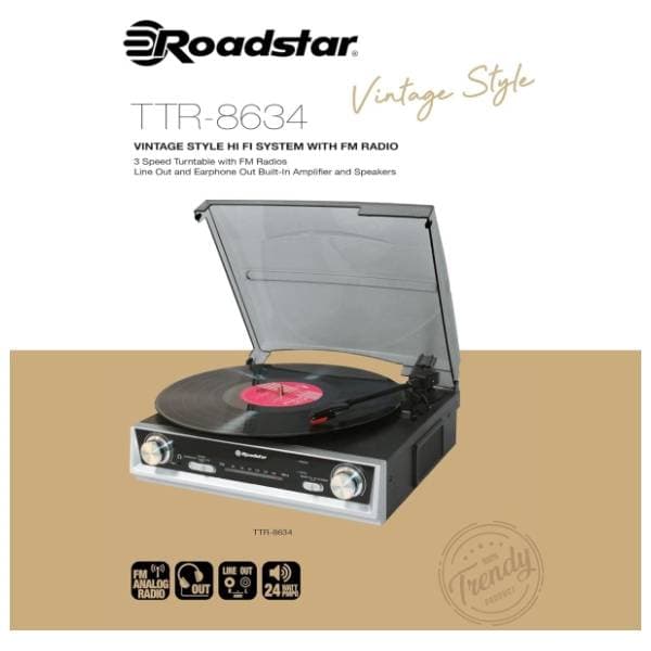 ROADSTAR TTR-8634 gramofon 5