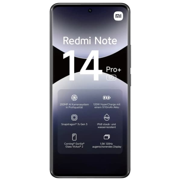 XIAOMI Redmi Note 14 Pro+ 5G 12/512GB Midnight Black 13
