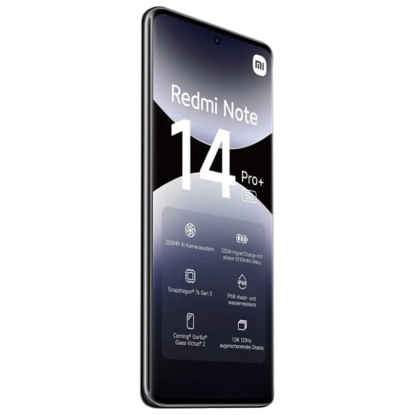 XIAOMI Redmi Note 14 Pro+ 5G 8/256GB Midnight Black 14