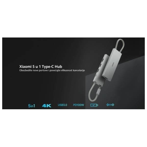 XIAOMI USB Hub 5-in-1 Type-C Hub (BHR8804GL) 1