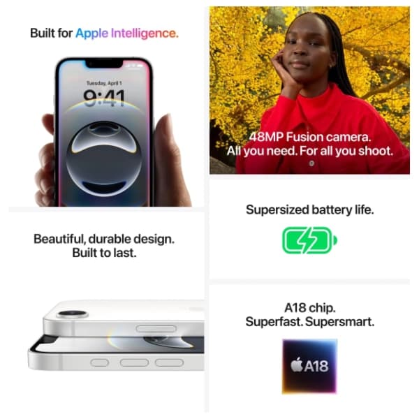 APPLE iPhone 16e 8/128GB Black 5