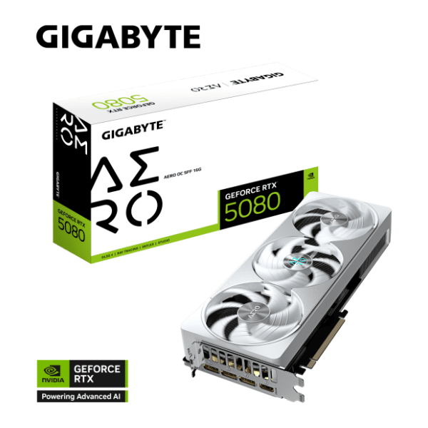 GIGABYTE nVidia GeForce RTX 5080 AERO OC SFF 16GB GDDR7 256-bit grafička kartica 10