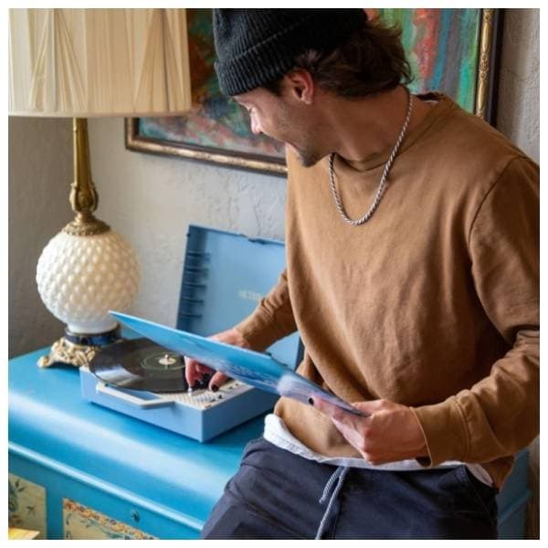 VICTROLA VSC-725SB-LB Re-Spin Light Blue gramofon 11