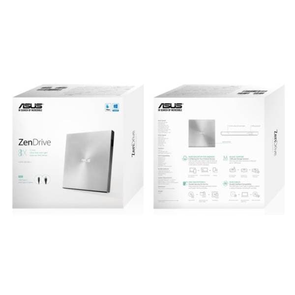 ASUS ZenDrive U9M (SDRW-08U9M-U) srebrni eksterni DVD-RW rezač 5