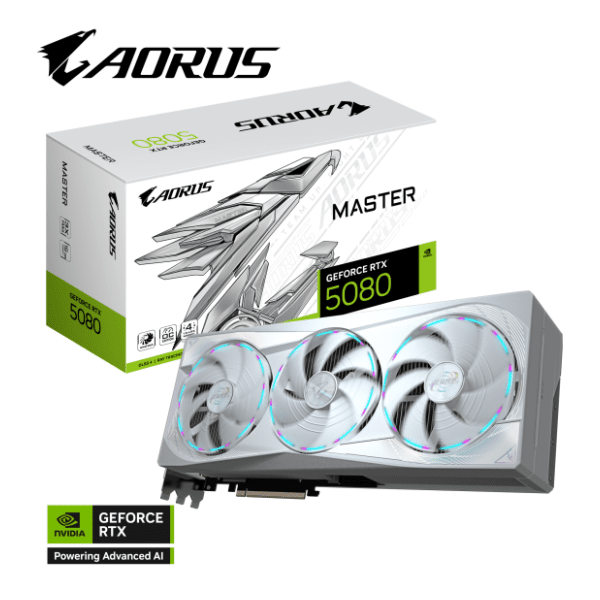 GIGABYTE nVidia GeForce RTX 5080 AORUS MASTER ICE 16GB GDDR7 256-bit grafička kartica 10