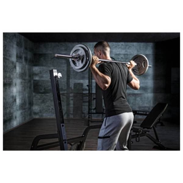 GORILLA SPORTS Benč klupa sa stalkom za šipku 4