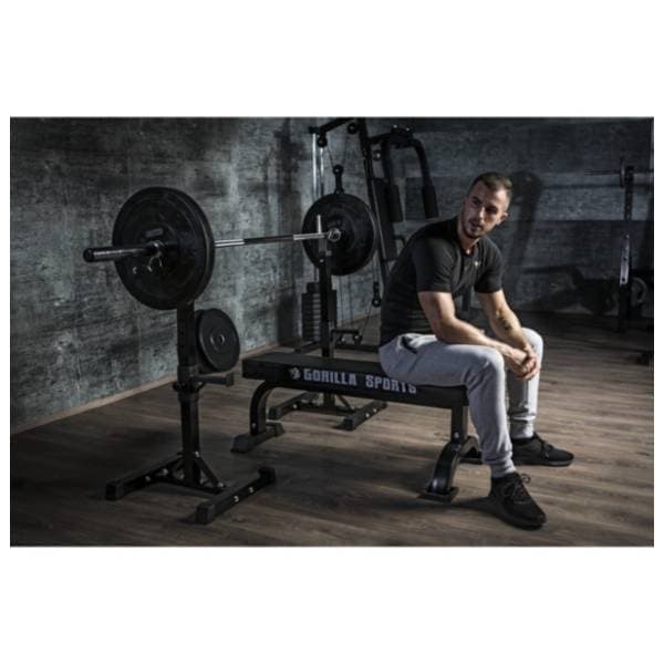 GORILLA SPORTS Crna ravna klupa 3