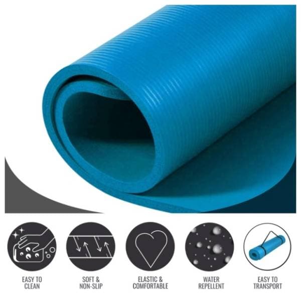 GORILLA SPORTS prostirka za vežbanje 190 cm svetloplava 1
