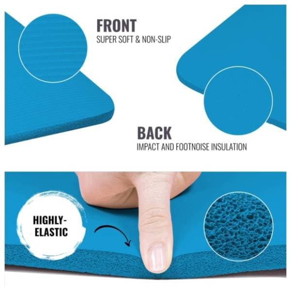 GORILLA SPORTS prostirka za vežbanje 190 cm svetloplava 2