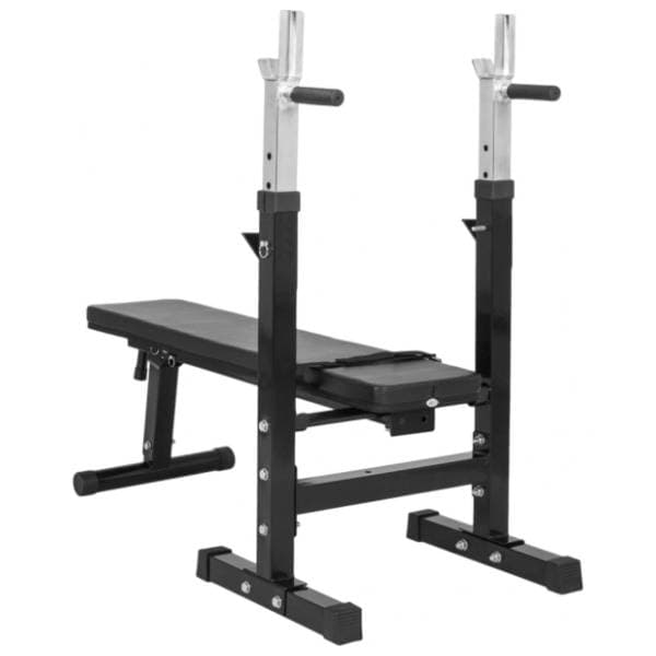 GORILLA SPORTS Ravna podesiva benč klupa sa stalkom za šipku 2