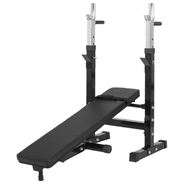 GORILLA SPORTS Ravna podesiva benč klupa sa stalkom za šipku 1