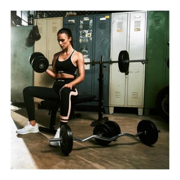 GORILLA SPORTS Ravna podesiva benč klupa sa stalkom za šipku 6