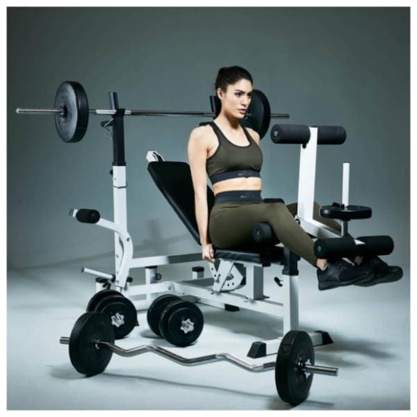 GORILLA SPORTS White Benč multifunkcionalna klupa 8