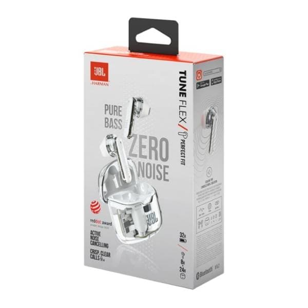 JBL slušalice Tune Flex Ghost bele 11