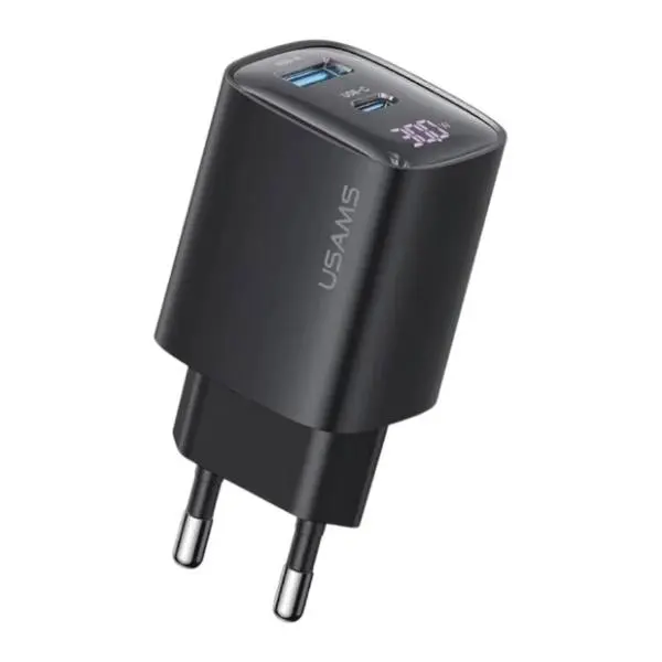 USAMS adapter CC229 USB-A + USB-C 30W 0
