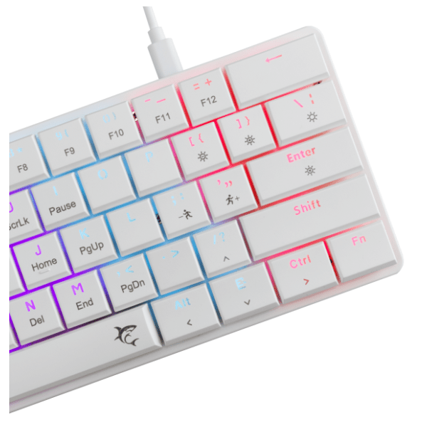 WHITE SHARK tastatura Nagamaki White US Red Switches 6