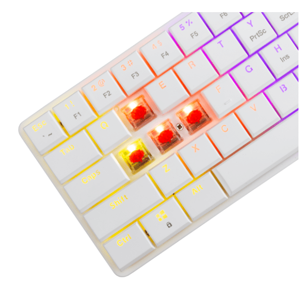 WHITE SHARK tastatura Nagamaki White US Red Switches 4