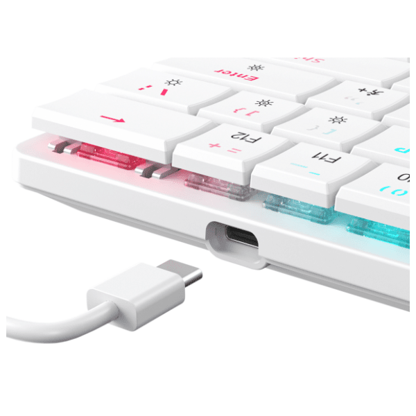 WHITE SHARK tastatura Nagamaki White US Red Switches 5