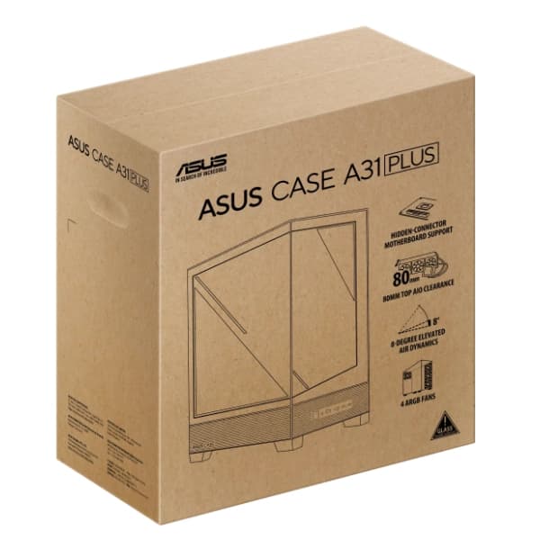 ASUS kućište A31 Plus TG ARGB Black ATX 10