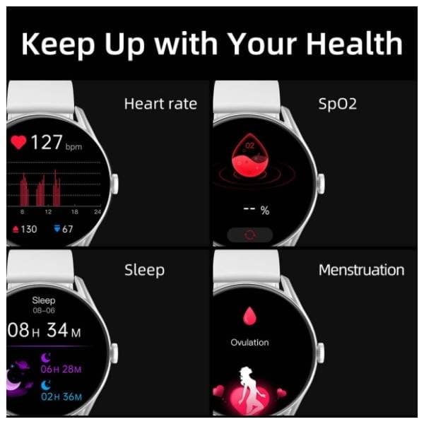 QCY S8 GT sivi pametni sat 2