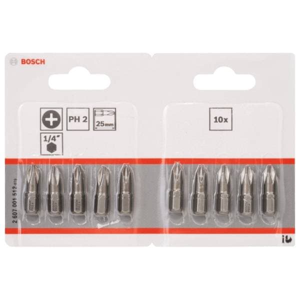 BOSCH PH 2 25 mm 2607001512 set bitova 10 kom 0